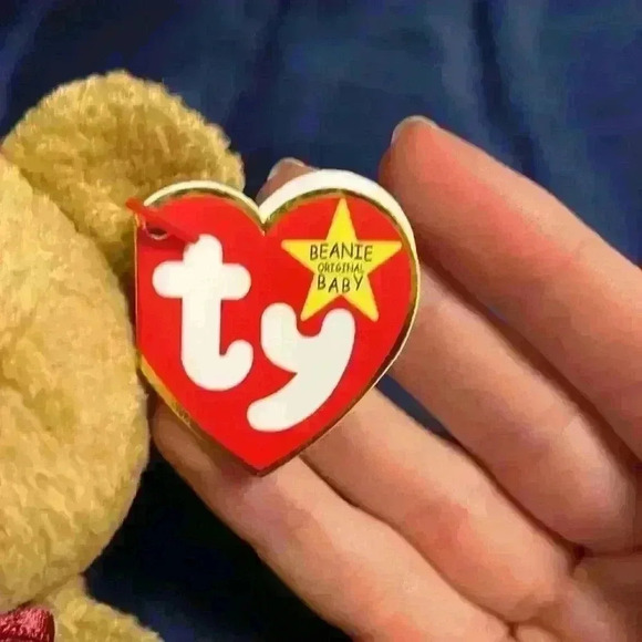 Curly the bear Ty Beanie Baby, with errors - Picture 3 of 8